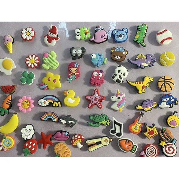 100pcs PVC Different Shoe Charms for Shoe and Wristband Bracelet Decoration - Picture 2 of 2